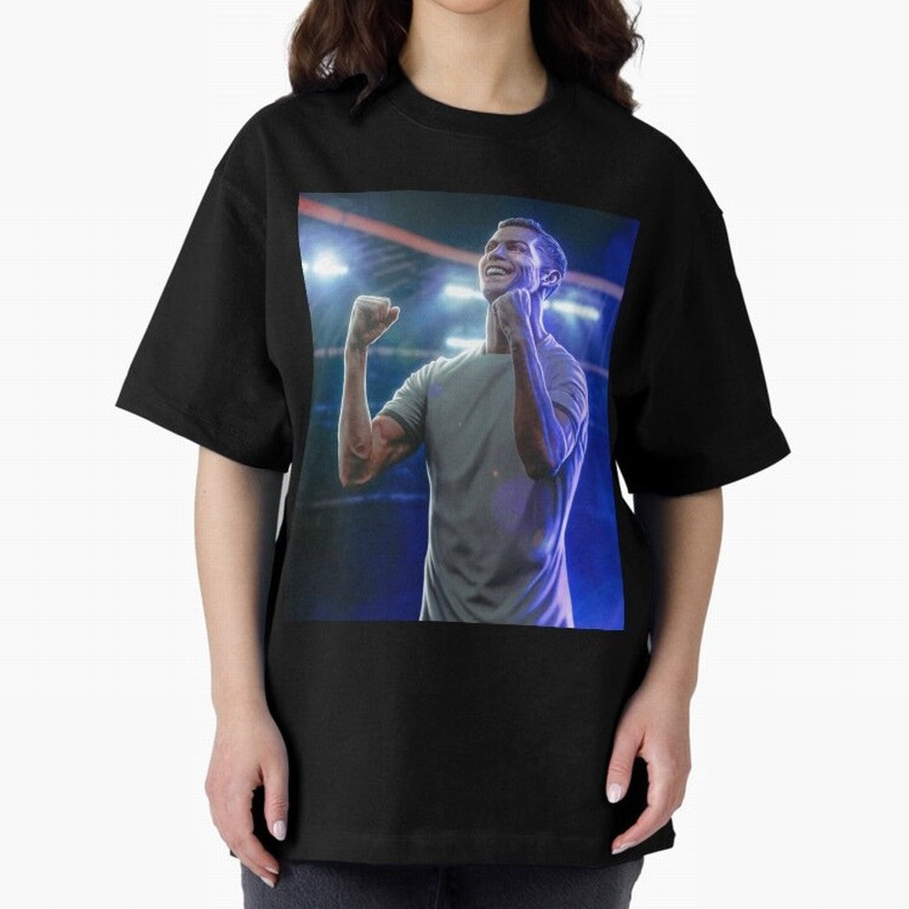 Cristiano Ronaldo Oversized T-Shirt Show Passion for the Stars of FIFA World Cup 2026 USA Canada Mexico Spirit, Connected to Argentina, France and Brazil, Neymar, Haaland and Cristiano Ronaldo, Global Supporter Spirit, Legendary Goals, National