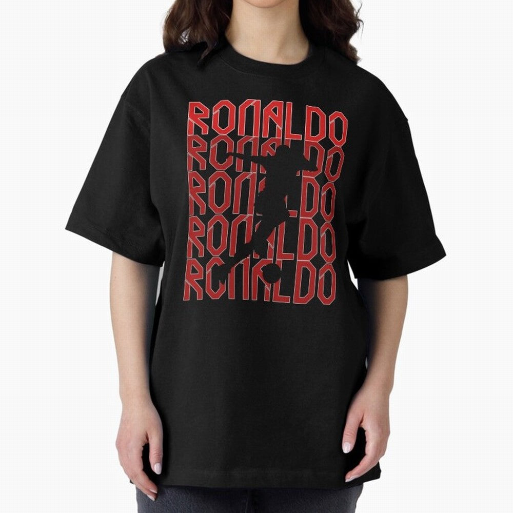 Cristiano Ronaldo Oversized T-Shirt Make Every Kick Count in FIFA World Cup 2026 for Fans of Haaland and Mbappe and Brazil, Bringing Champion Mindset, Group Stage Buzz, Knockout Tension and Passionate Fan Culture; Created for Match Day Parties,