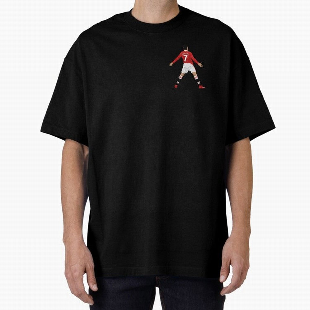 Ronaldo CR7 - Manchester Unided Oversized T-Shirt Celebrate National Team Dreams in FIFA World Cup 2026 USA Canada Mexico Celebrating CR7 and Messi, Spain and Netherlands Energy, Football History, Final Match Energy, Crowd Noise and Once in a