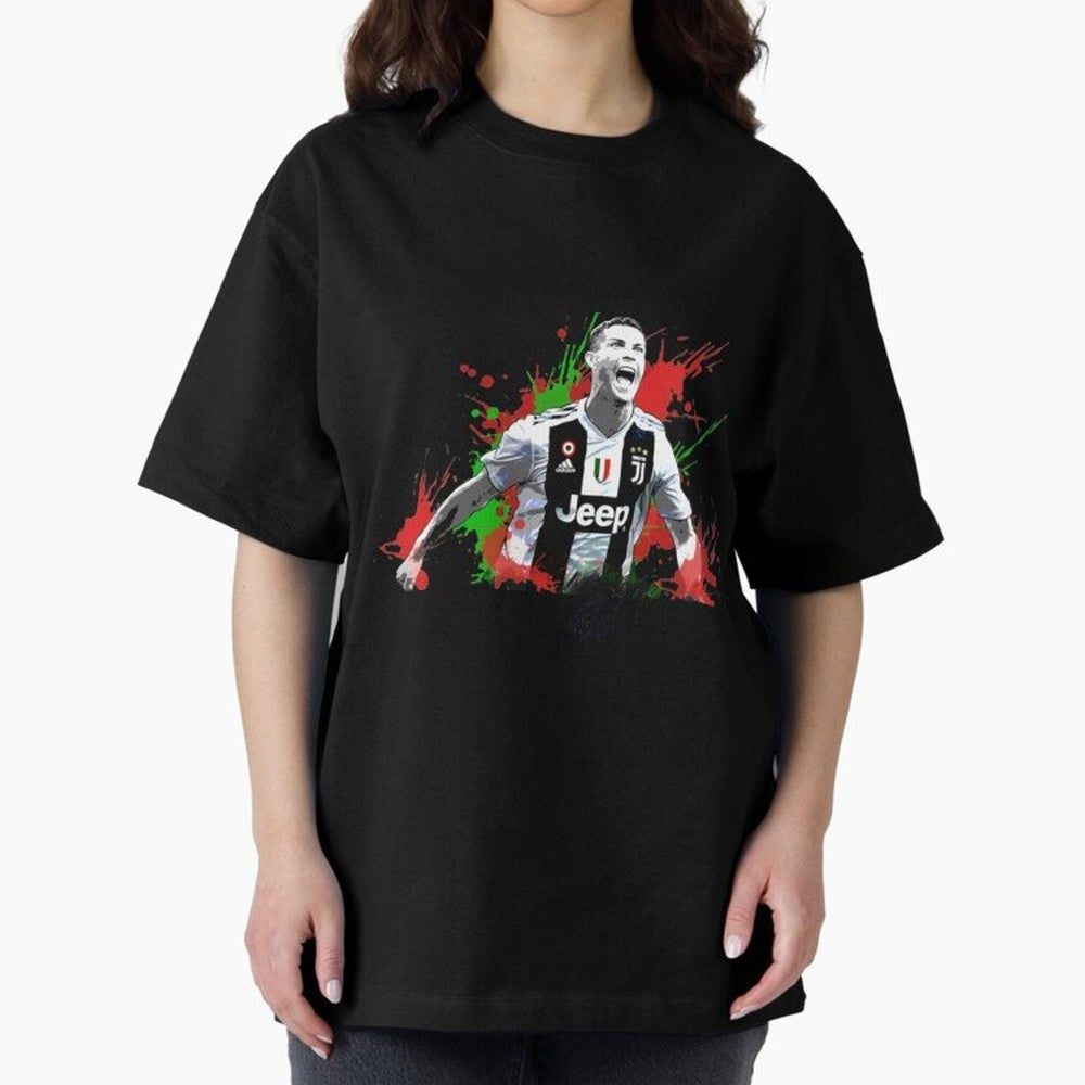 Cristiano Ronaldo Cristiano Ronaldo Oversized T-Shirt Feel the Roar of FIFA World Cup 2026 Group Stage Spirit, with Spain and Netherlands, CR7 and Messi, Football History, Final Match Energy, Crowd Noise and Once in a Lifetime Moments; Great for