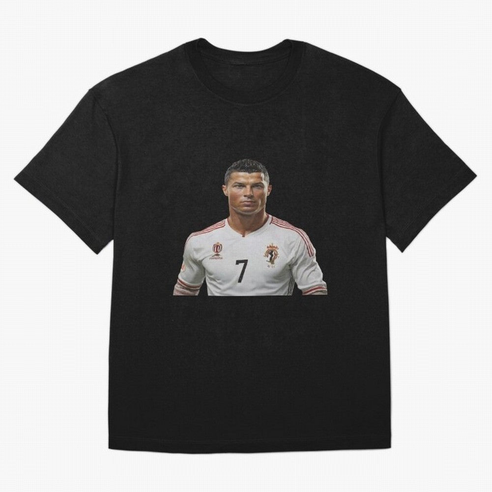 Sticker Ronaldo 2024 Oversized T-Shirt Celebrate FIFA World Cup 2026 Spirit, with Portugal, Spain and Germany, Haaland, Game Day Rituals, Football Legends, Country Pride and the Road to the Final; Great for Watch Parties, Sports Bars, Family