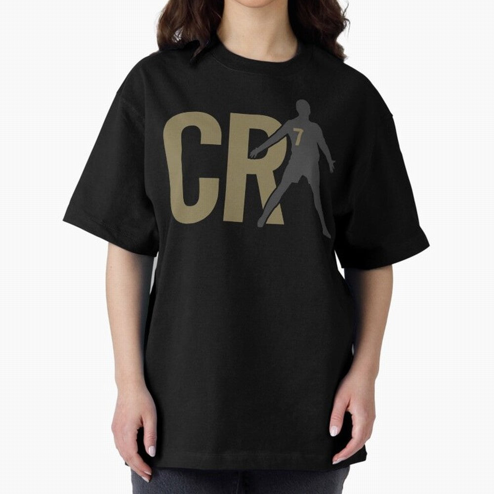CR7 - Cristiano Ronaldo Oversized T-Shirt Make Every Kick Count in Global Football Passion for FIFA World Cup 2026, Centered on Cristiano Ronaldo, Portugal, Spain and Germany, Football Festival Excitement, Trophy Ambitions, Country Rivalries and