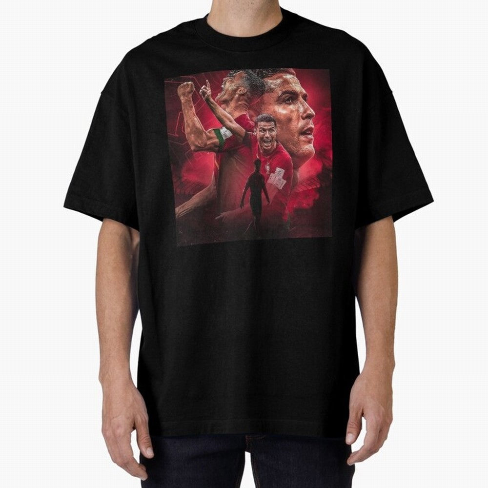 Cristiano Ronaldo - CR 7 Celebration Oversized T-Shirt Share the Excitement of the FIFA World Cup 2026 Group Stage Journey through CR7 Highlights, England Pride, Football History, Final Match Energy, Crowd Noise and Once in a Lifetime Moments;