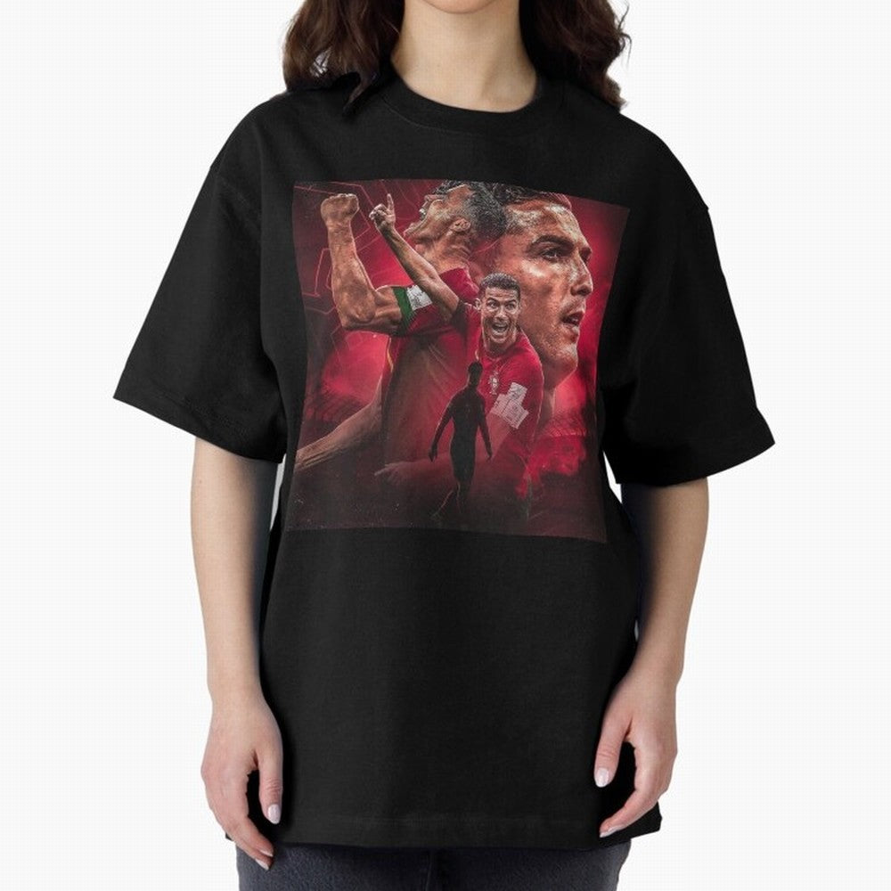 Cristiano Ronaldo - CR 7 Celebration Oversized T-Shirt Share the Excitement of the FIFA World Cup 2026 Group Stage Journey through CR7 Highlights, England Pride, Football History, Final Match Energy, Crowd Noise and Once in a Lifetime Moments;