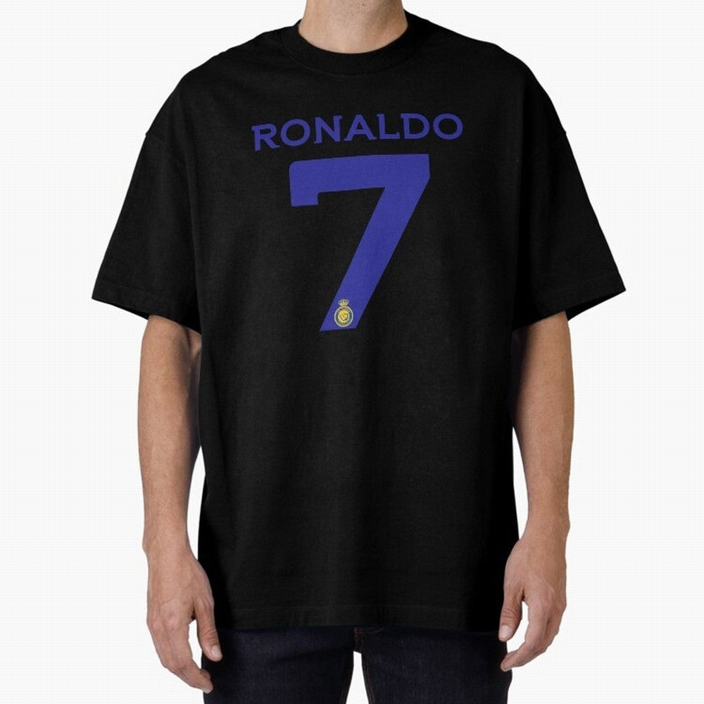 Ronaldo 7 Al-Nassr Football Club - Oversized T-Shirt Show Your Love for FIFA World Cup 2026 Group Stage Connected to Messi, CR7 and Mbappe, Brazil, Portugal and Argentina Energy, Fan Favorite Moments, National Team Passion, Big Match Drama and