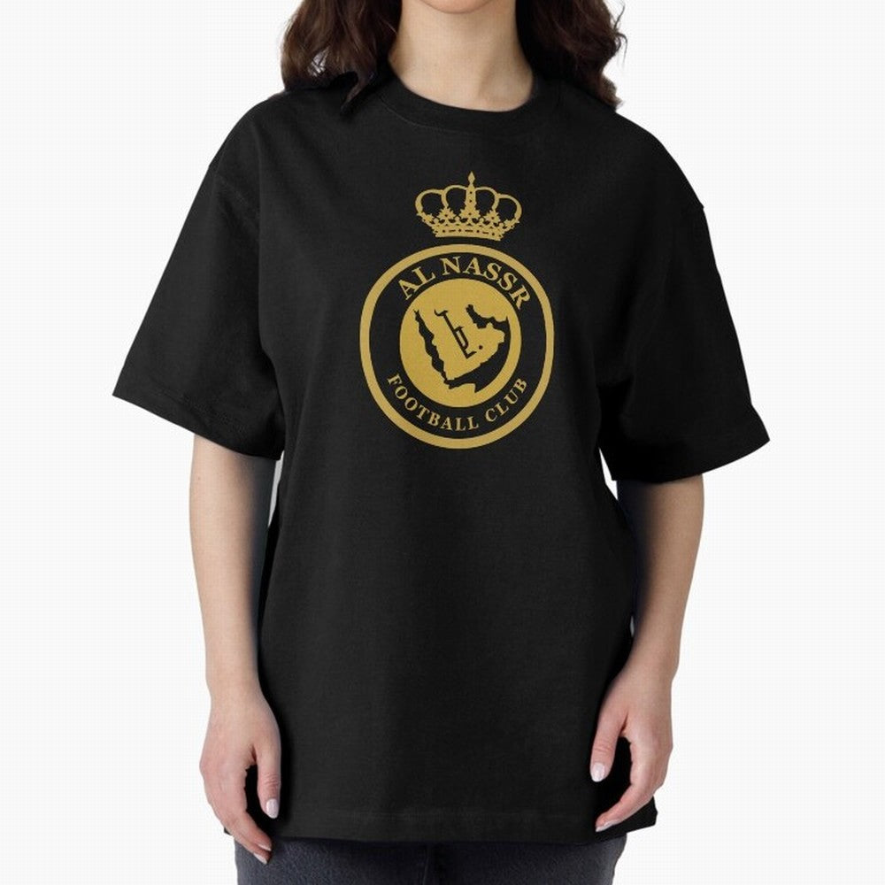 Al-Nassr Football Club - Oversized T-Shirt Treasure Global Football Passion for FIFA World Cup 2026 USA Canada Mexico, Centered on CR7, Argentina, Goal Celebration Energy, Supporter Heritage, Football Icons and Worldwide Tournament Joy; Made for