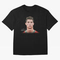 Cristiano Ronaldo T-Shirt Big Face Young Ronaldo Graphic Tee Oversized T-Shirt Enjoy Match Day Hype around FIFA World Cup 2026 USA Canada Mexico, Mbappe and Neymar, England, Stadium Chants, National Pride, Trophy Dreams and Unforgettable Football