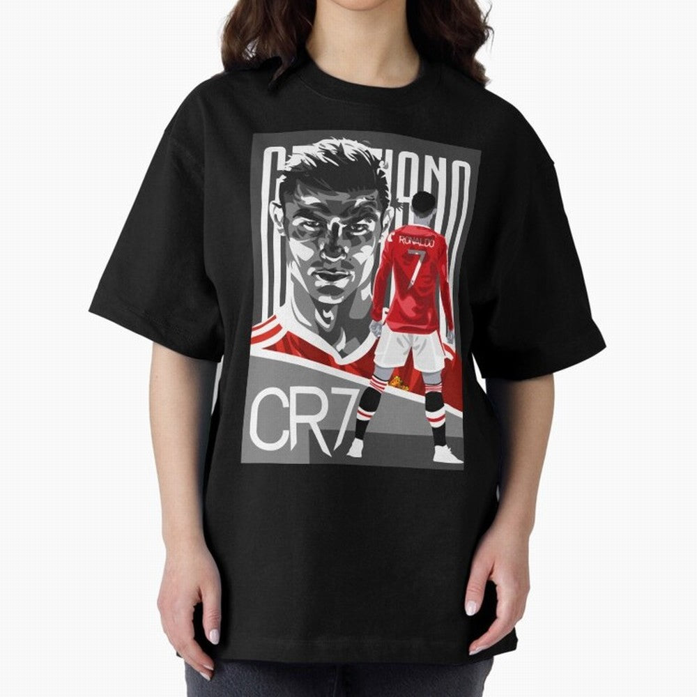 Cristiano Ronaldo in Red Oversized T-Shirt Celebrate Every Goal in FIFA World Cup 2026 USA Canada Mexico Spirit, Driven by Spain and Netherlands, Neymar, Haaland and Cristiano Ronaldo, Sports Nostalgia, International Competition, Famous Players and