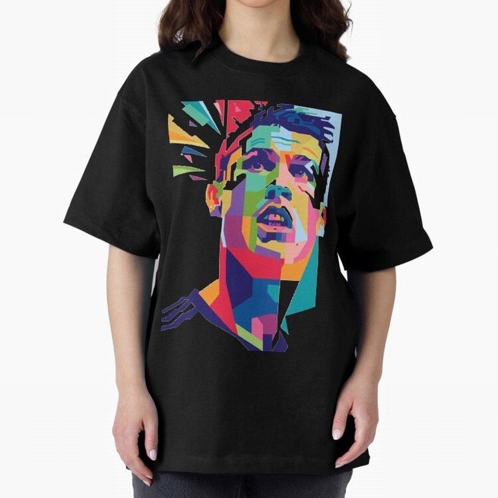CR7 Sketch Oversized T-Shirt Represent the FIFA World Cup 2026 USA Canada Mexico Journey through Cristiano Ronaldo Highlights, Argentina and Brazil Pride, Goal Celebration Energy, Supporter Heritage, Football Icons and Worldwide Tournament Joy;