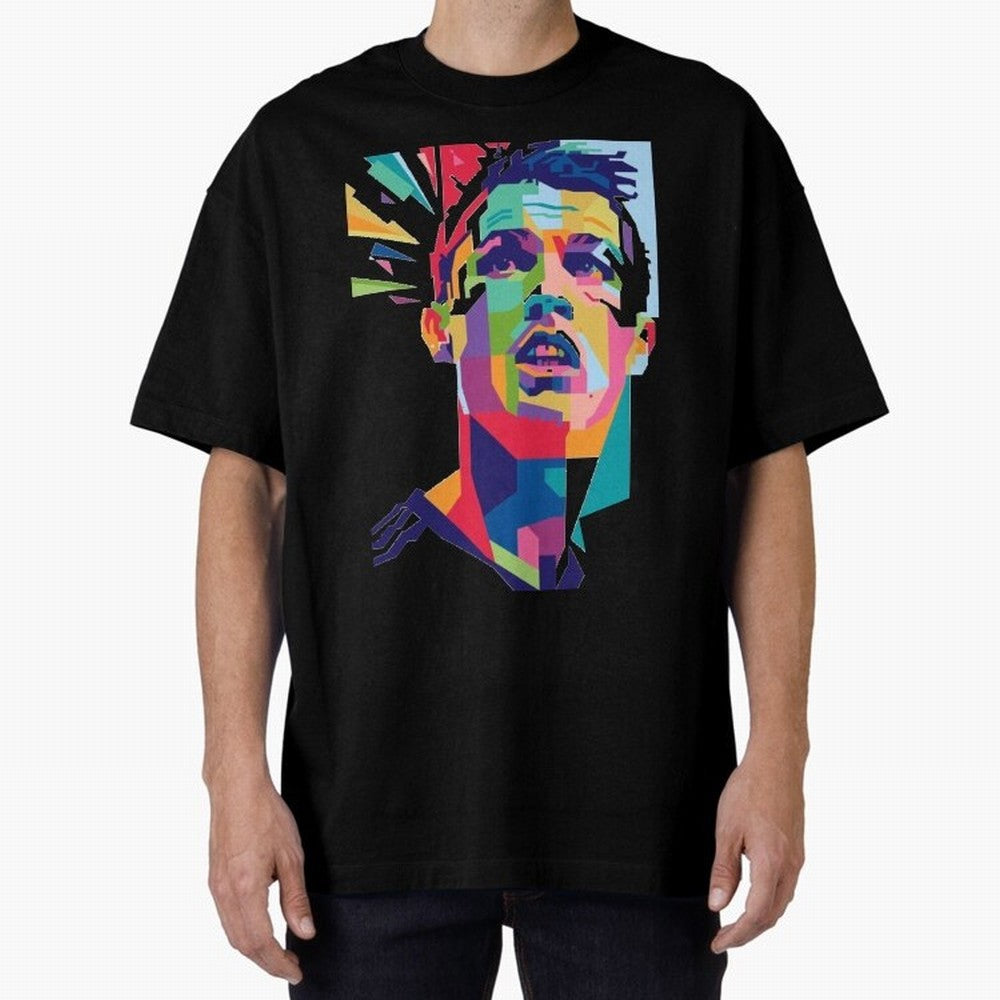 CR7 Sketch Oversized T-Shirt Represent the FIFA World Cup 2026 USA Canada Mexico Journey through Cristiano Ronaldo Highlights, Argentina and Brazil Pride, Goal Celebration Energy, Supporter Heritage, Football Icons and Worldwide Tournament Joy;