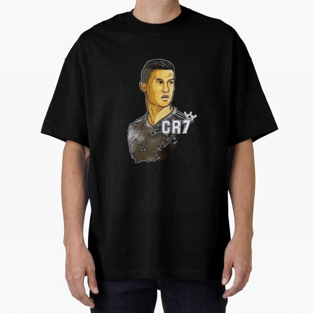 Cristiano Ronaldo digital art Oversized T-Shirt Follow Every Goal of Match Day Hype around FIFA World Cup 2026 Group Stage, CR7, Spain, Game Day Rituals, Football Legends, Country Pride and the Road to the Final; Perfect for People Who Love