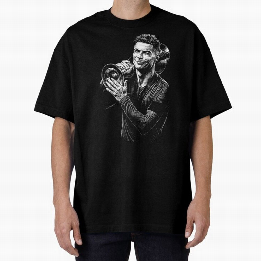 Cristiano Ronaldo Nations League Cup Oversized T-Shirt Celebrate Classic Football Spirit in the FIFA World Cup 2026 USA Canada Mexico Journey through Mbappe and Neymar Highlights, France Pride, Stadium Chants, National Pride, Trophy Dreams and