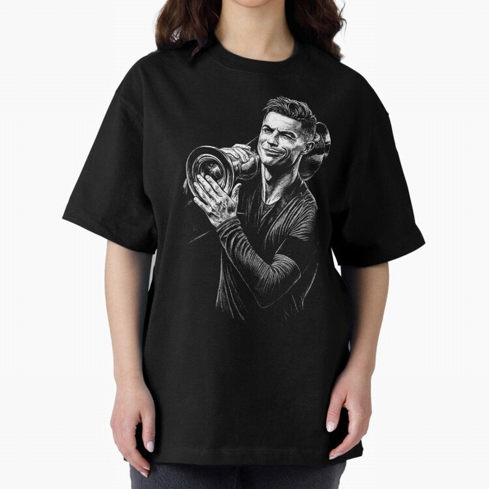 Cristiano Ronaldo Nations League Cup Oversized T-Shirt Celebrate Classic Football Spirit in the FIFA World Cup 2026 USA Canada Mexico Journey through Mbappe and Neymar Highlights, France Pride, Stadium Chants, National Pride, Trophy Dreams and