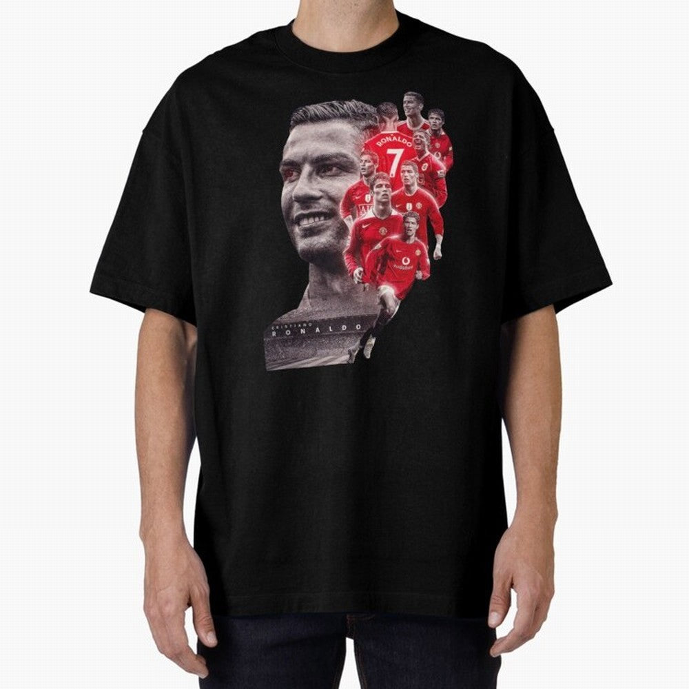 ronaldo Oversized T-Shirt Celebrate Global Passion for Match Day Hype around FIFA World Cup 2026 Group Stage, Messi, Neymar and Mbappe, Netherlands, Championship Spirit, Famous Goals, Roaring Crowds and International Football Unity; Made for Die
