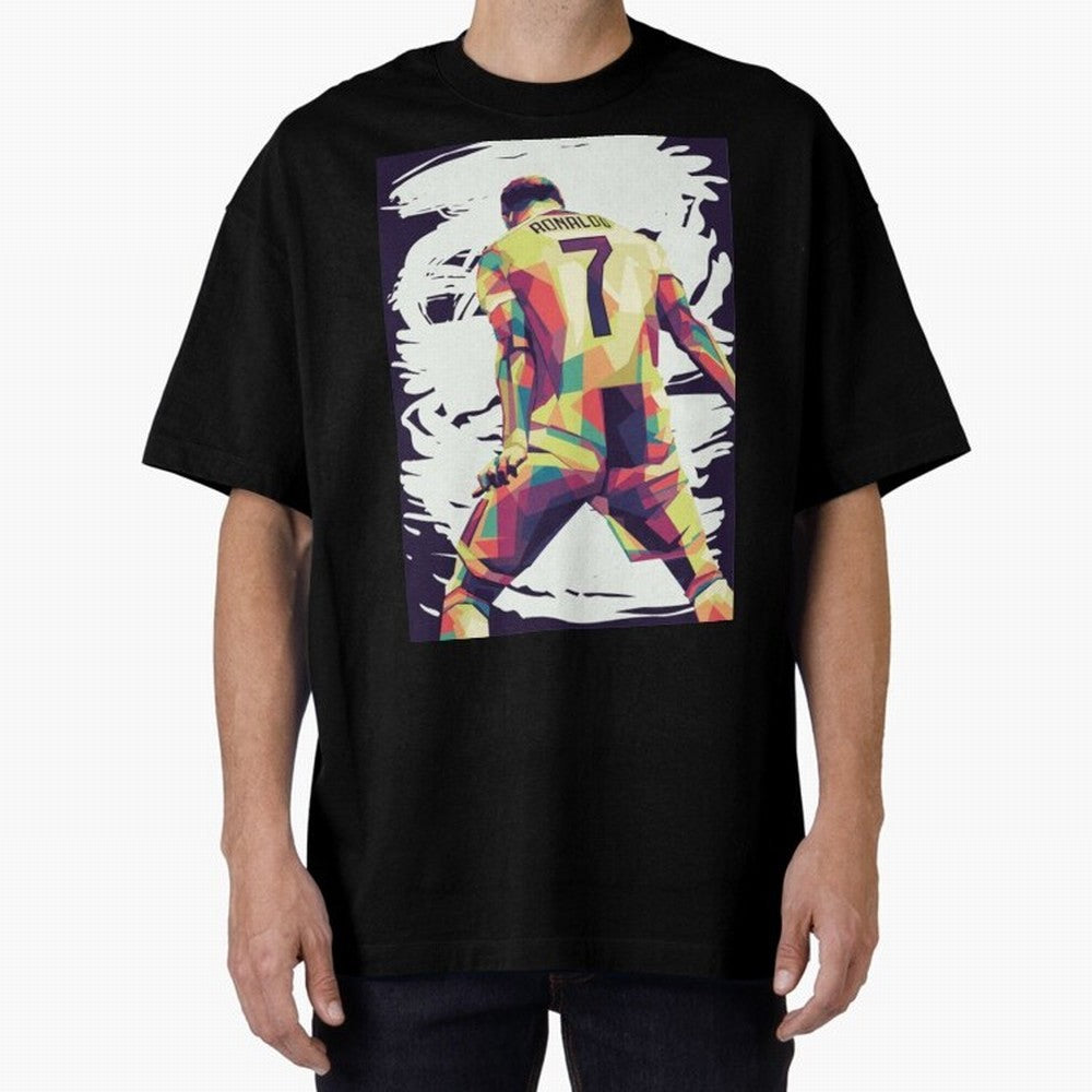Cristiano Ronaldo Art cristiano ronaldo Oversized T-Shirt Keep the Legacy of FIFA World Cup 2026 Spirit, with England and Germany, Mbappe and Neymar, Stadium Chants, National Pride, Trophy Dreams and Unforgettable Football Memories; Perfect for