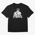 Cristiano Ronaldo Cristiano ronaldo back Oversized T-Shirt Keep Football History Alive during FIFA World Cup 2026 Group Stage Driven by Mbappe, France Energy, Global Supporter Spirit, Legendary Goals, National Colors and Tournament Celebration;