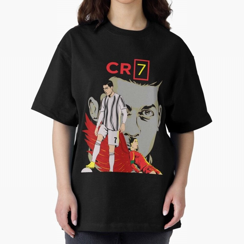 Cristiano Ronaldo Cristiano Ronaldo cr7 Oversized T-Shirt Celebrate the Magic of Global Football Passion for FIFA World Cup 2026 Group Stage, Centered on Neymar, Netherlands, Game Day Rituals, Football Legends, Country Pride and the Road to the