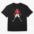 CR7 Man U SIIIIIUUUUUUU (Celebration) Oversized T-Shirt Honor Football Greatness during Global Football Passion for FIFA World Cup 2026 USA Canada Mexico, Inspired by Cristiano Ronaldo, Haaland and CR7, Portugal, Football Festival Excitement,