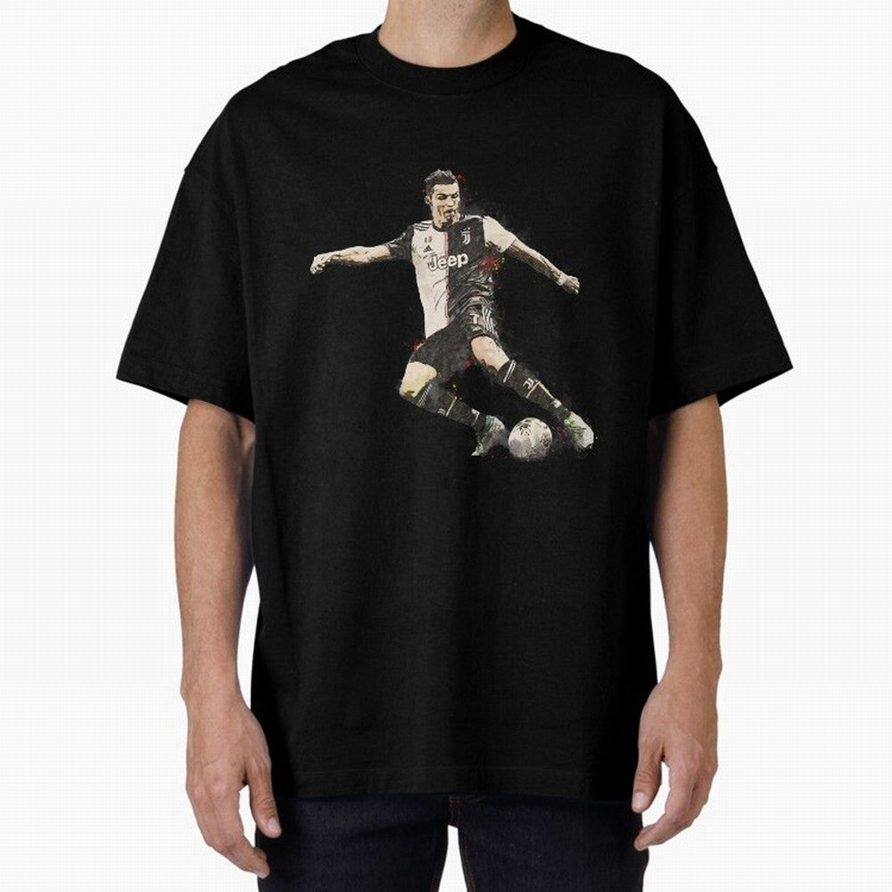 Cristiano Ronaldo Oversized T-Shirt Celebrate Supporters United by FIFA World Cup 2026 USA Canada Mexico for Fans of CR7 and England, France and Netherlands, Bringing Soccer Culture, Superstar Moments, National Team Dreams and Competitive Fire;