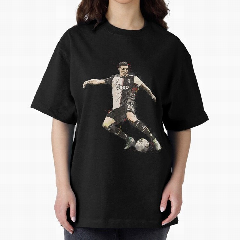 Cristiano Ronaldo Oversized T-Shirt Celebrate Supporters United by FIFA World Cup 2026 USA Canada Mexico for Fans of CR7 and England, France and Netherlands, Bringing Soccer Culture, Superstar Moments, National Team Dreams and Competitive Fire;
