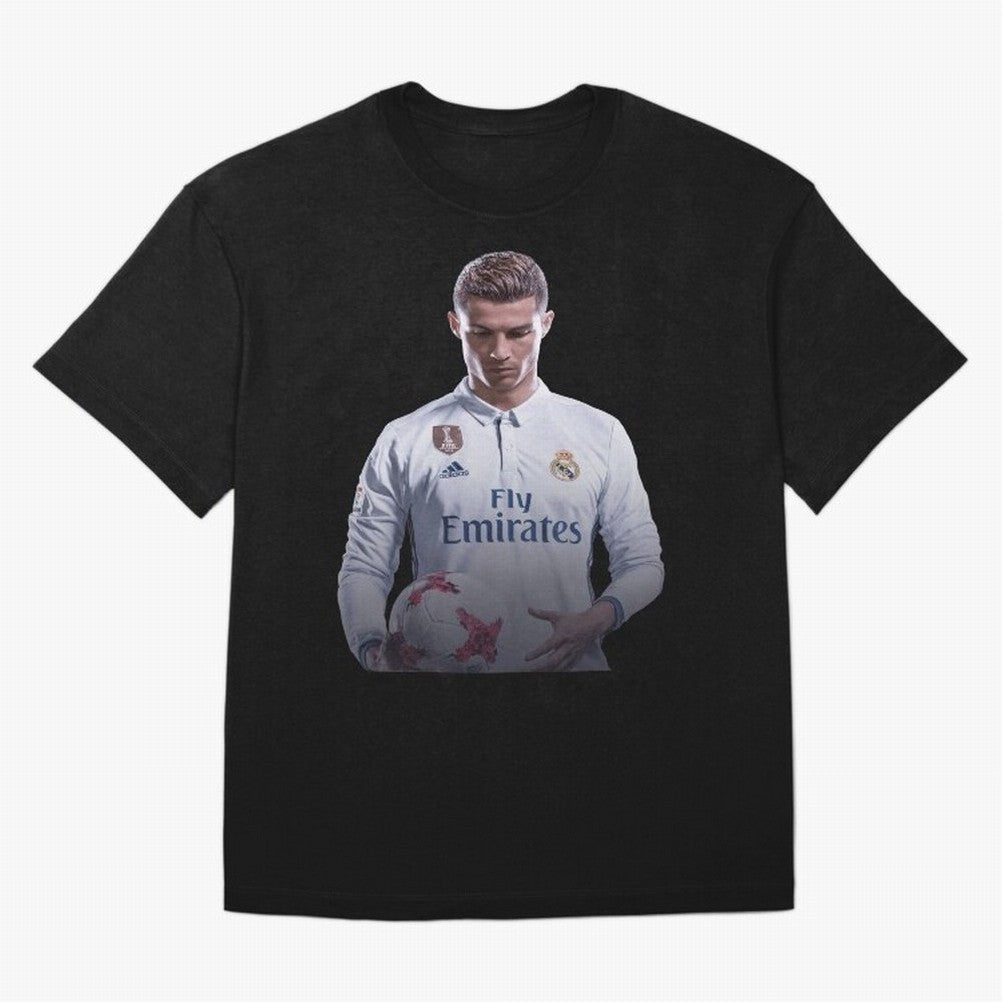 Ronaldo Madrid Jersey Poster Oversized T-Shirt Fuel FIFA World Cup 2026 Spirit, with Netherlands, Haaland and Mbappe, Supporter Pride, Iconic Celebrations, Legendary Names and Global Match Day Energy; Ideal for Football Dads, Football Moms,