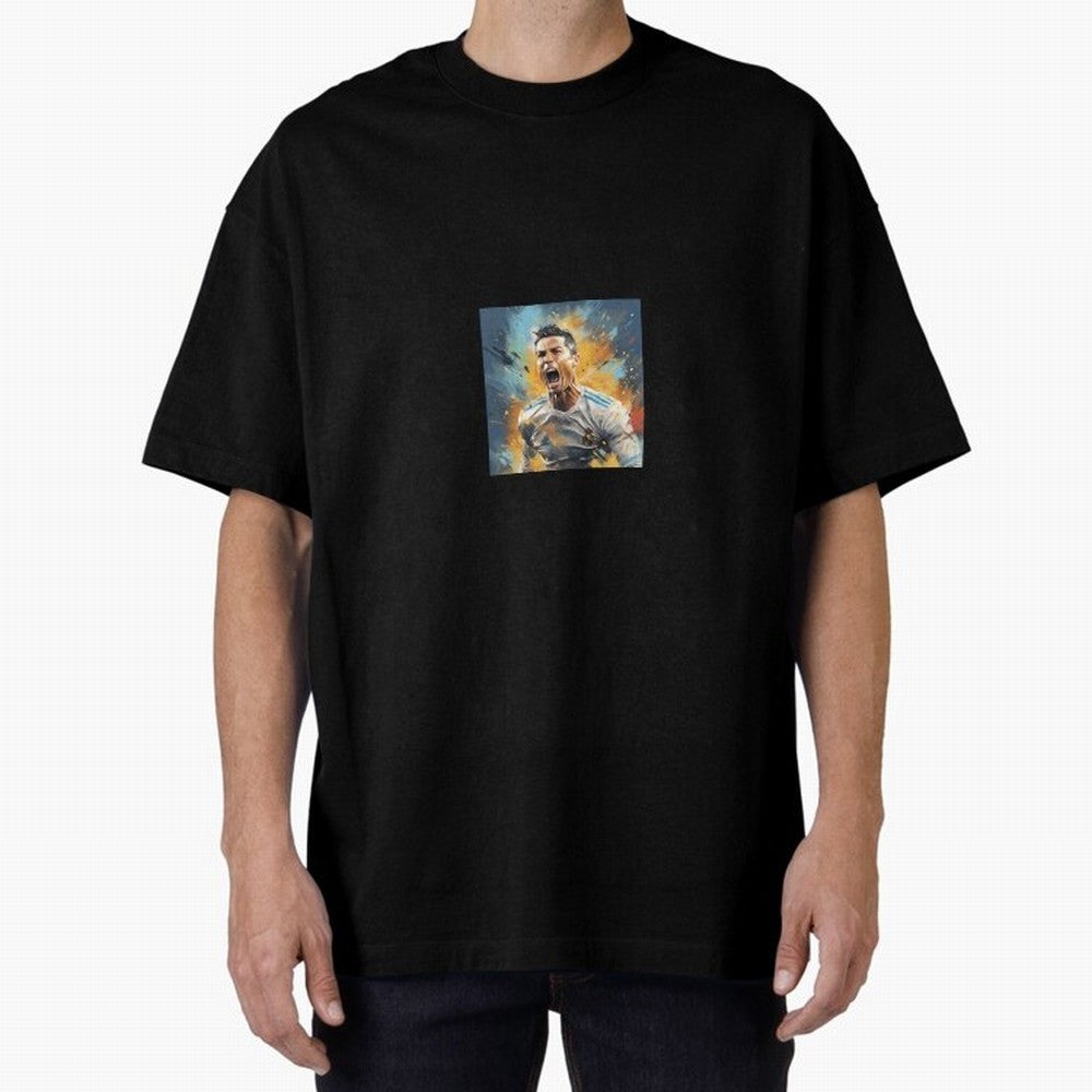 Cristiano Ronaldo Oversized T-Shirt Cheer for FIFA World Cup 2026 USA Canada Mexico for Fans of Messi, Neymar and Mbappe and Spain, Bringing Stadium Chants, National Pride, Trophy Dreams and Unforgettable Football Memories; Created for Match Day