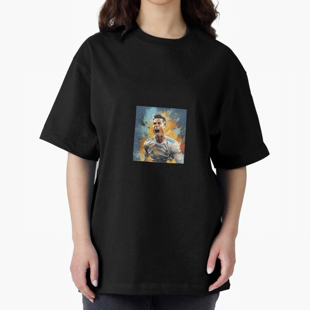 Cristiano Ronaldo Oversized T-Shirt Cheer for FIFA World Cup 2026 USA Canada Mexico for Fans of Messi, Neymar and Mbappe and Spain, Bringing Stadium Chants, National Pride, Trophy Dreams and Unforgettable Football Memories; Created for Match Day