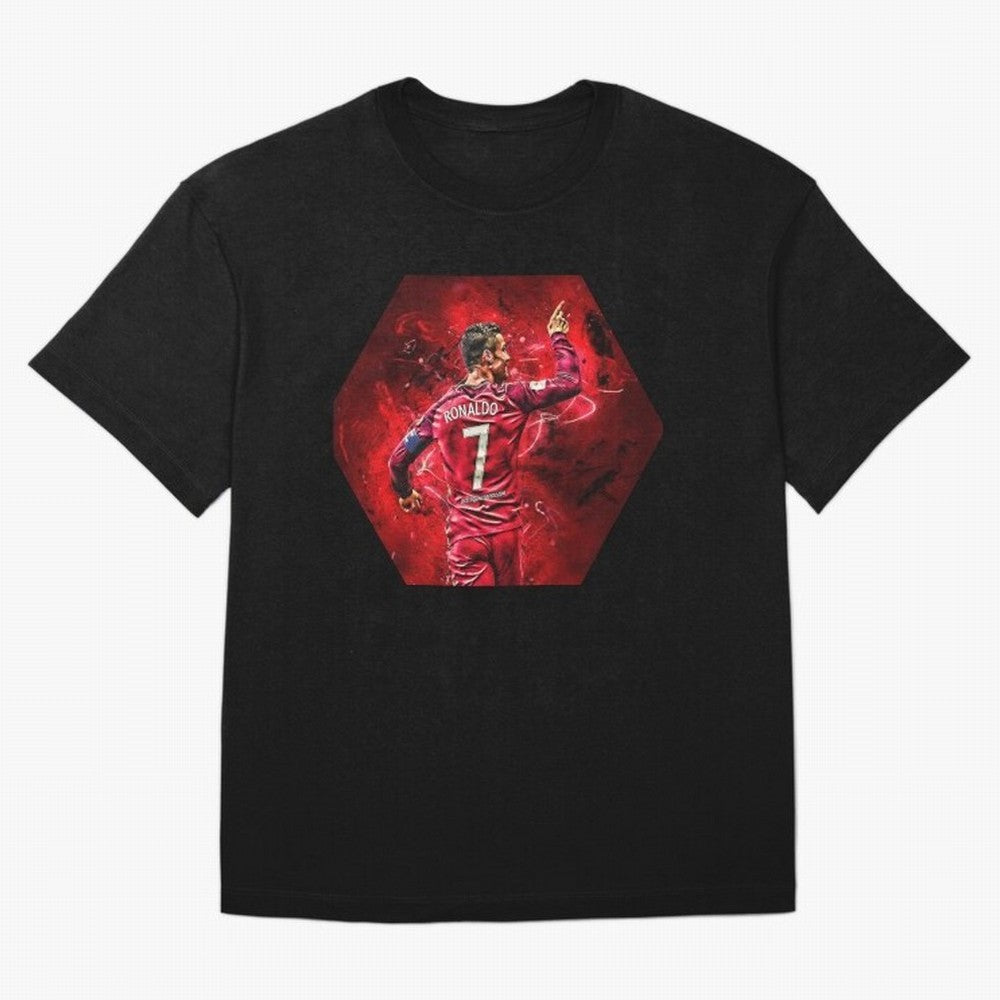 CR7 Art Oversized T-Shirt Fuel the Hype around FIFA World Cup 2026 Spirit, Centered on Spain and Netherlands, CR7 and Messi, Stadium Memories, Football Loyalty, International Chants and Championship Tradition; Ideal for Fans Who Follow Messi,