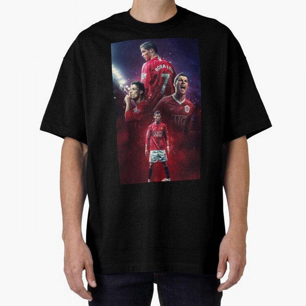Cristiano Ronaldo dos Santos Aveiro Art Oversized T-Shirt Keep the Legacy of FIFA World Cup 2026 Spirit, with England and Germany, Mbappe and Neymar, Stadium Chants, National Pride, Trophy Dreams and Unforgettable Football Memories; Perfect for