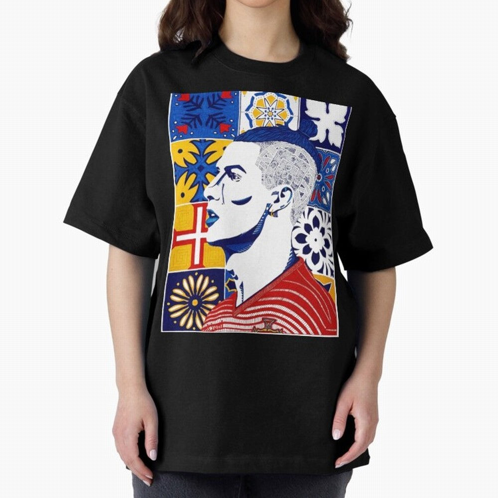 Cristiano Ronaldo Cristiano Ronaldo Azulejos Oversized T-Shirt Stand Out with Spirit from Match Day Hype around FIFA World Cup 2026, Mbappe and Neymar, Argentina and Brazil, Football Festival Excitement, Trophy Ambitions, Country Rivalries and Star