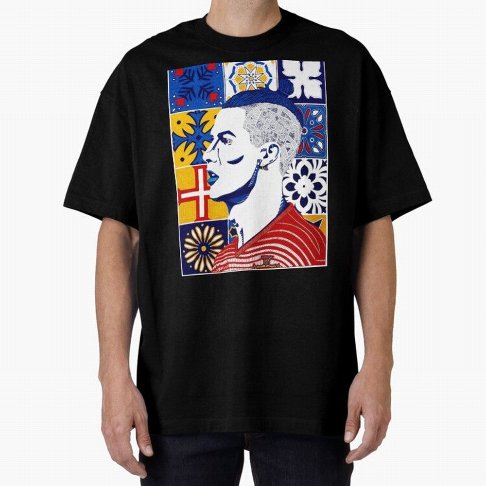 Cristiano Ronaldo Cristiano Ronaldo Azulejos Oversized T-Shirt Stand Out with Spirit from Match Day Hype around FIFA World Cup 2026, Mbappe and Neymar, Argentina and Brazil, Football Festival Excitement, Trophy Ambitions, Country Rivalries and Star