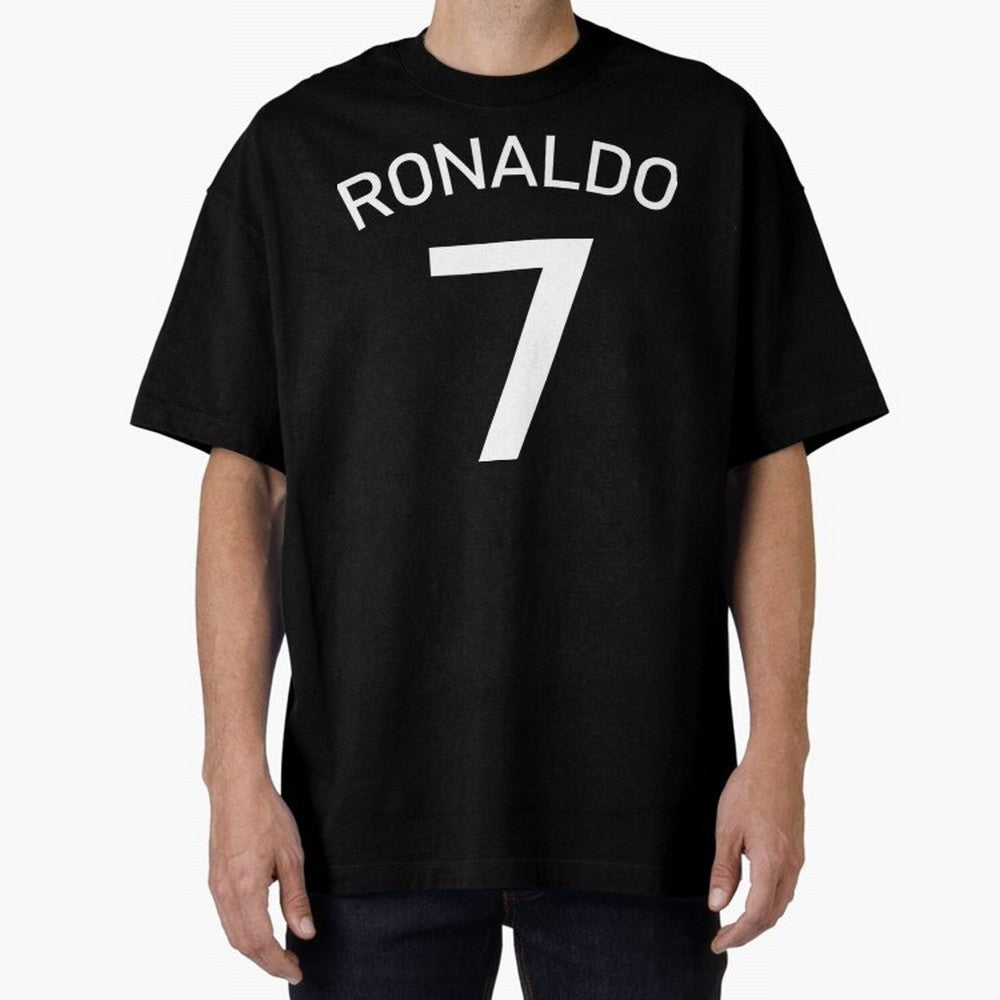 Ronaldo Oversized T-Shirt Represent Football Lovers during Match Day Hype around FIFA World Cup 2026, CR7 and Messi, France, Global Supporter Spirit, Legendary Goals, National Colors and Tournament Celebration; Ideal for Fans Who Follow Messi,