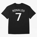 Ronaldo Oversized T-Shirt Represent Football Lovers during Match Day Hype around FIFA World Cup 2026, CR7 and Messi, France, Global Supporter Spirit, Legendary Goals, National Colors and Tournament Celebration; Ideal for Fans Who Follow Messi,