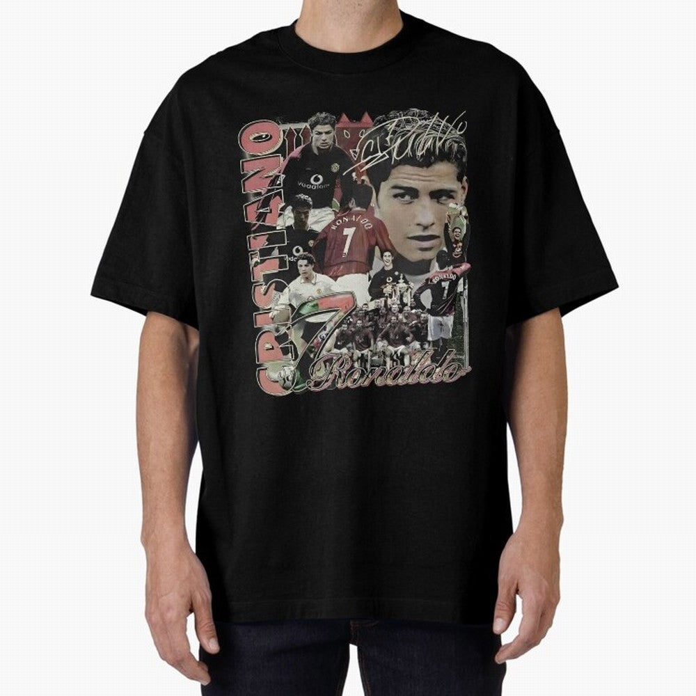 Limited Cristiano Ronaldo CR7 Vintage Oversized T-Shirt Bring Global Tournament Vibes to FIFA World Cup 2026 USA Canada Mexico Connected to Haaland, England, France and Netherlands Energy, Championship Spirit, Famous Goals, Roaring Crowds and