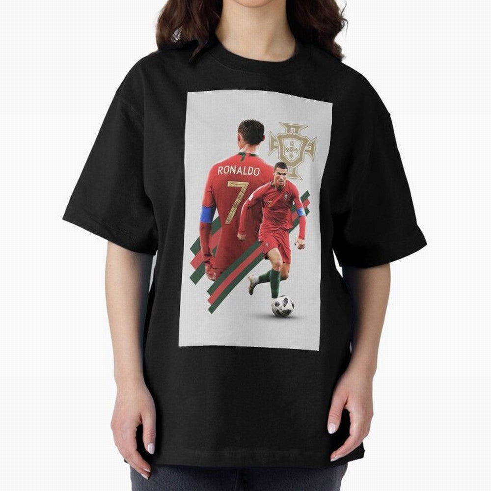 cr qatar Oversized T-Shirt Bring World Football Passion into Match Day Hype around FIFA World Cup 2026 USA Canada Mexico, CR7, Spain, Vintage Soccer Flavor, Modern Football Stars, National Flags and Final Night Emotion; Made for Die Hard