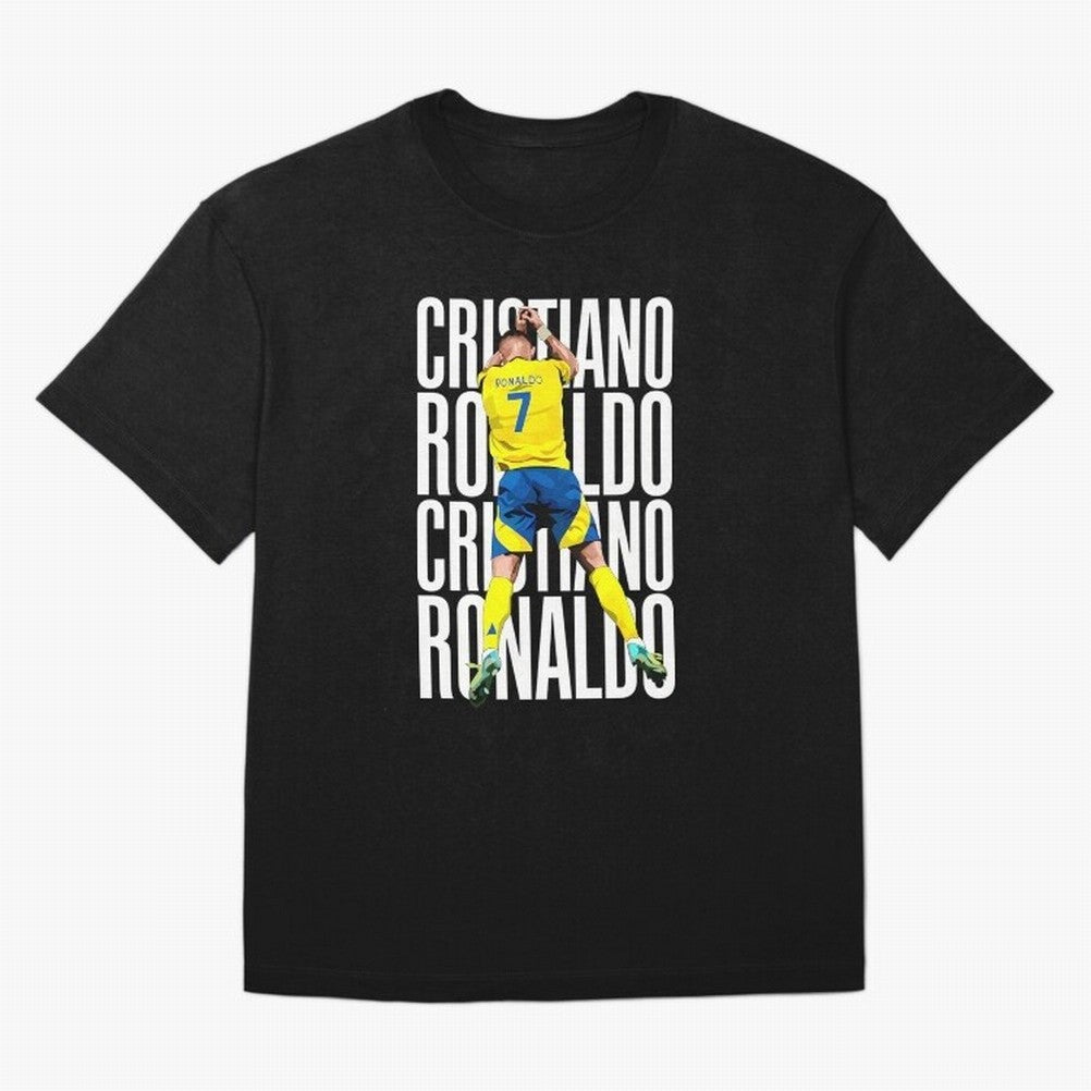 Cristiano Ronaldo Siuuuu Celebration Oversized T-Shirt Spotlight FIFA World Cup 2026 USA Canada Mexico Centered on Cristiano Ronaldo, Brazil Energy, Worldwide Fan Energy, Dramatic Goals, Stadium Lights and Championship Celebrations; Great for