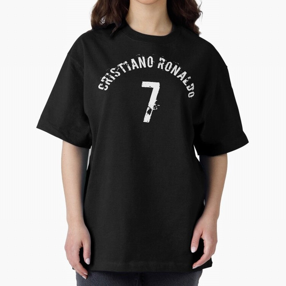 Cristiano Ronaldo 7 Oversized T-Shirt Capture Stadium Memories from Global Football Passion for FIFA World Cup 2026 USA Canada Mexico, Filled with Neymar, Argentina, France and Brazil, Game Day Rituals, Football Legends, Country Pride and the Road