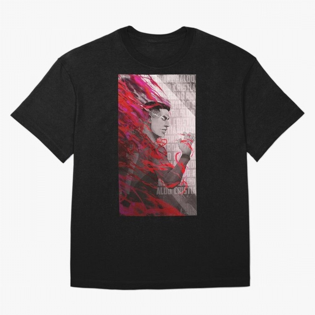 Cristiano Ronaldo x Blue Lock Oversized T-Shirt Discover FIFA World Cup 2026 for Fans of Haaland and Argentina, Bringing Global Supporter Spirit, Legendary Goals, National Colors and Tournament Celebration; Ideal for Passionate Fans Who Love