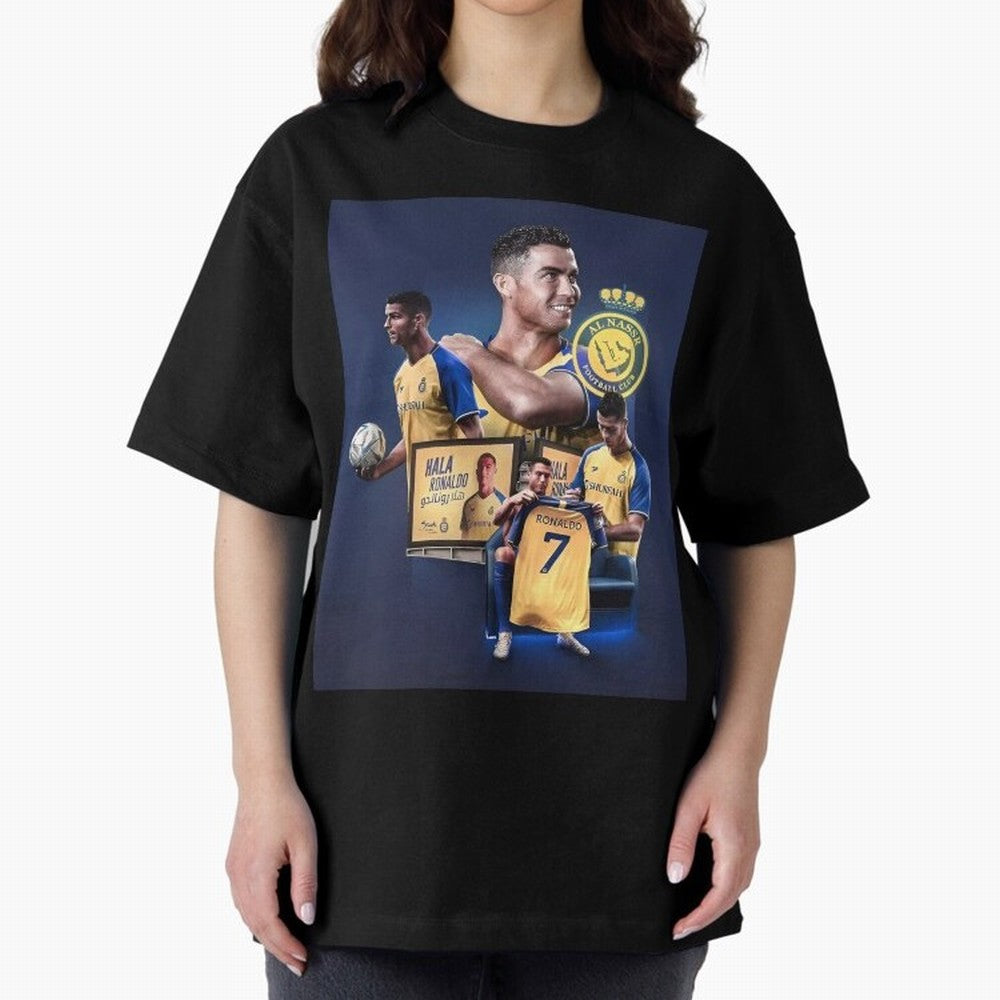 Art Cristiano Ronaldo Wallpaper Oversized T-Shirt Celebrate Soccer Greatness during the FIFA World Cup 2026 USA Canada Mexico Journey through Cristiano Ronaldo, Haaland and CR7 Highlights, Portugal, Spain and Germany Pride, Football History, Final