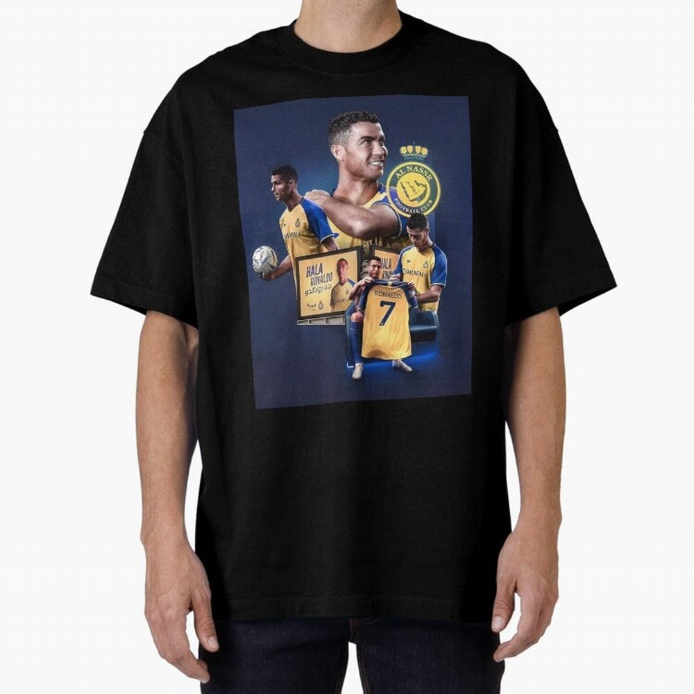 Art Cristiano Ronaldo Wallpaper Oversized T-Shirt Celebrate Soccer Greatness during the FIFA World Cup 2026 USA Canada Mexico Journey through Cristiano Ronaldo, Haaland and CR7 Highlights, Portugal, Spain and Germany Pride, Football History, Final