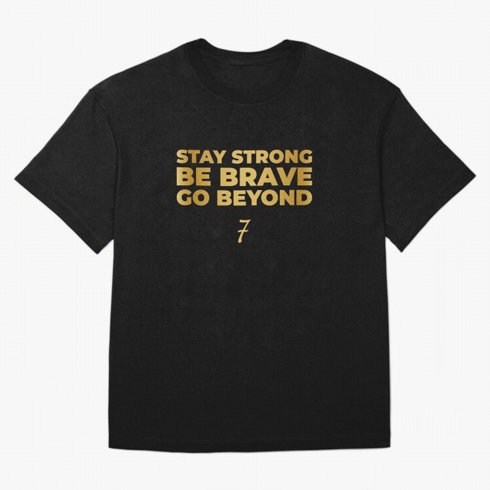 Stay Strong, Be Brave, Go Beyond (Gold Edition) Oversized T-Shirt Create FIFA World Cup 2026 USA Canada Mexico Filled with CR7, Argentina, France and Brazil Energy, Vintage Soccer Flavor, Modern Football Stars, National Flags and Final Night