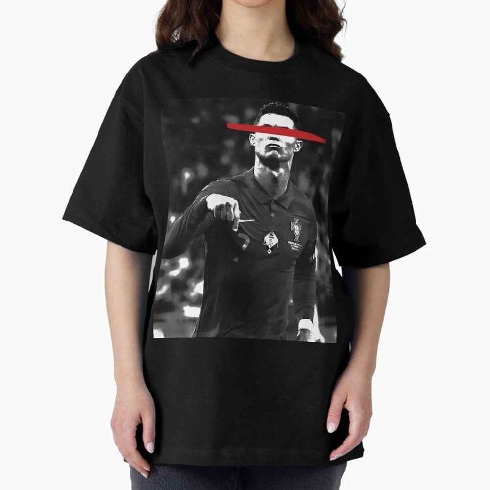Cristiano in Rubrum Plaga Oversized T-Shirt Support FIFA World Cup 2026 USA Canada Mexico Spirit, Filled with Brazil, Haaland and Mbappe, Stadium Chants, National Pride, Trophy Dreams and Unforgettable Football Memories; Perfect for Supporters Who