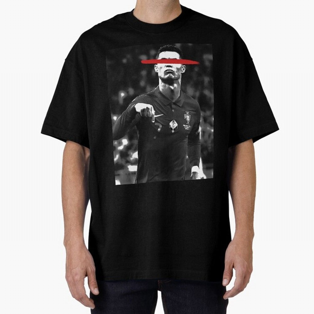 Cristiano in Rubrum Plaga Oversized T-Shirt Support FIFA World Cup 2026 USA Canada Mexico Spirit, Filled with Brazil, Haaland and Mbappe, Stadium Chants, National Pride, Trophy Dreams and Unforgettable Football Memories; Perfect for Supporters Who
