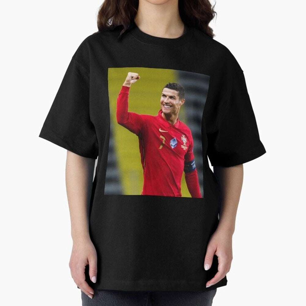 Cr7 | Cristiano Ronaldo | Portugal Oversized T-Shirt Capture Stadium Memories from Match Day Hype around FIFA World Cup 2026 Group Stage, Messi and Cristiano Ronaldo, England, France and Netherlands, Sports Nostalgia, International Competition,
