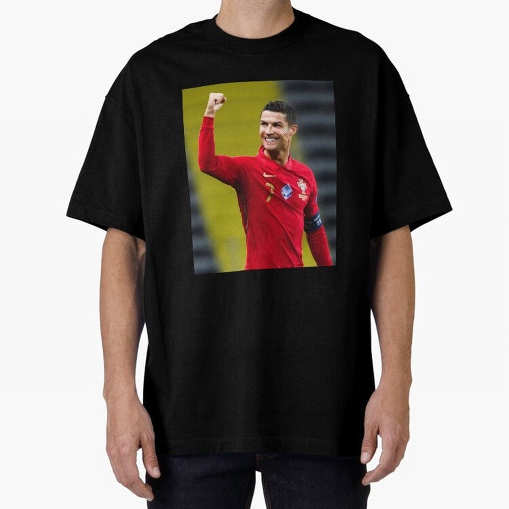 Cr7 | Cristiano Ronaldo | Portugal Oversized T-Shirt Capture Stadium Memories from Match Day Hype around FIFA World Cup 2026 Group Stage, Messi and Cristiano Ronaldo, England, France and Netherlands, Sports Nostalgia, International Competition,