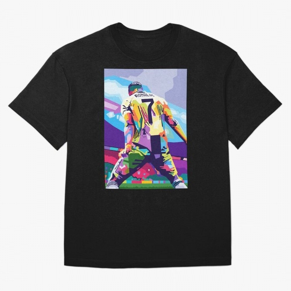 Cristiano Ronaldo Celebration Wpap Pop Art Oversized T-Shirt Honor FIFA World Cup 2026 Spirit, with England, CR7, Stadium Memories, Football Loyalty, International Chants and Championship Tradition; Ideal for Fans Who Follow Messi, Cristiano
