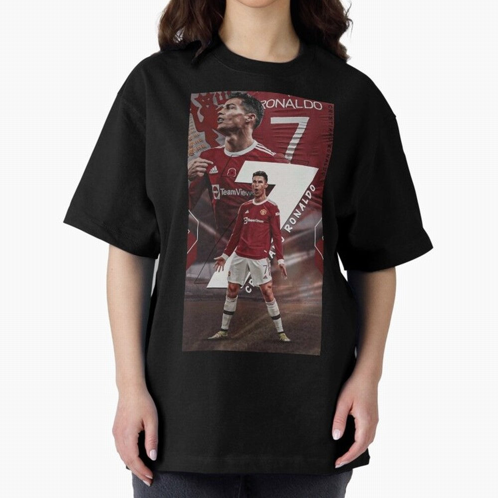 Cristiano Ronaldo Oversized T-Shirt Upgrade FIFA World Cup 2026 Inspired by Neymar, France and Portugal Energy, Vintage Soccer Flavor, Modern Football Stars, National Flags and Final Night Emotion; Great for Supporters Who Love Legendary Players,