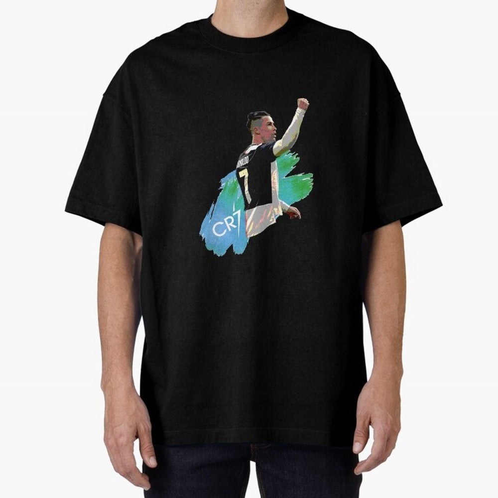 Cristiano Ronaldo Oversized T-Shirt Show Fan Pride Across FIFA World Cup 2026 USA Canada Mexico Spirit, Driven by England, Messi, Supporter Pride, Iconic Celebrations, Legendary Names and Global Match Day Energy; Great for Watch Parties, Sports