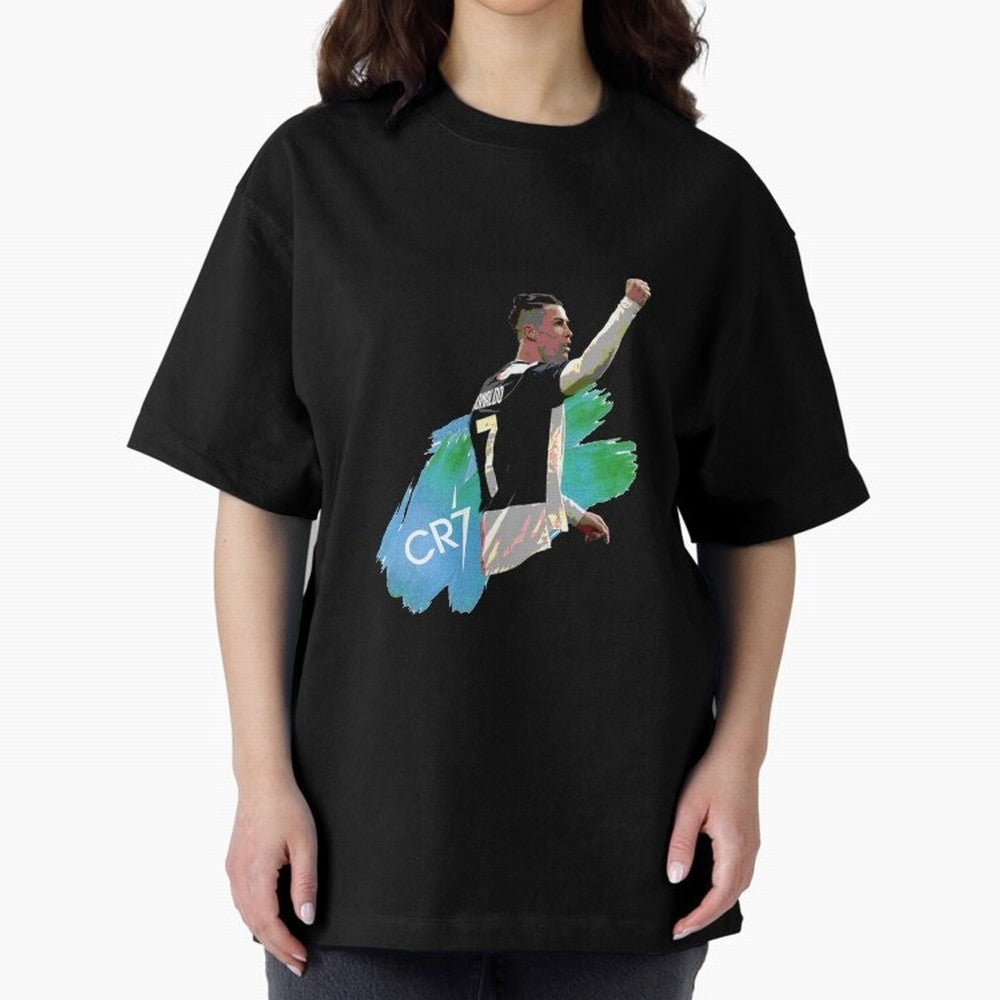 Cristiano Ronaldo Oversized T-Shirt Show Fan Pride Across FIFA World Cup 2026 USA Canada Mexico Spirit, Driven by England, Messi, Supporter Pride, Iconic Celebrations, Legendary Names and Global Match Day Energy; Great for Watch Parties, Sports
