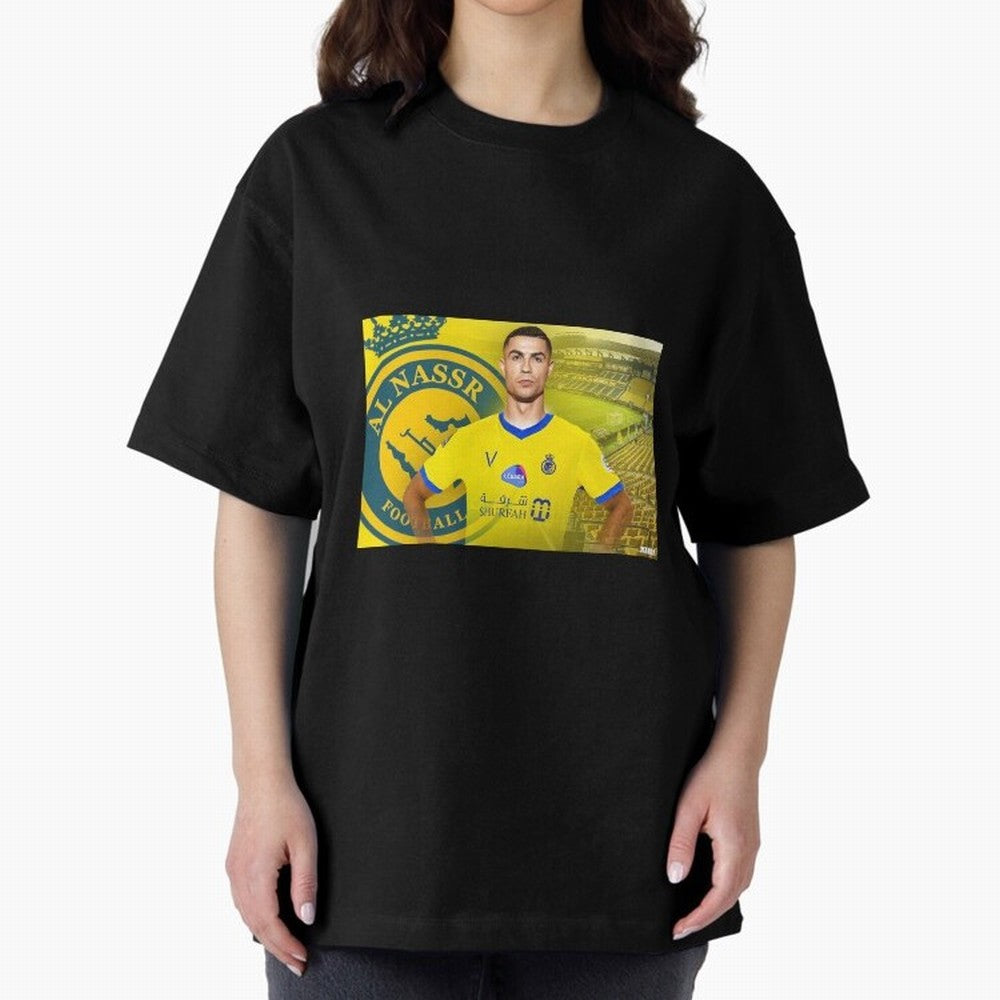 AL NASSR CRISTIANO RONALDO Oversized T-Shirt Honor Match Day Hype around FIFA World Cup 2026 USA Canada Mexico, Messi, Argentina, Football Passion, Legendary Performances, Festival Vibes and Supporter Community; Great for Supporters Who Love